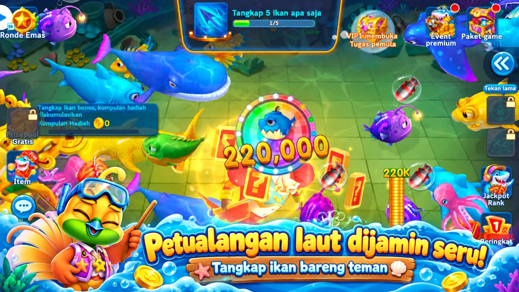 Cuplikan gameplay Fish Royale Royal Dream